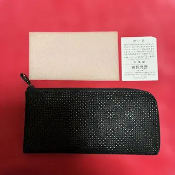 미사용 인덴야 INDEN-YA 장지갑 L자 블랙