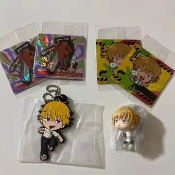 덴지 키링 피규어 스티커 세트