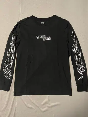 VOLCOM 롱 T 블랙 프레임 슬리브