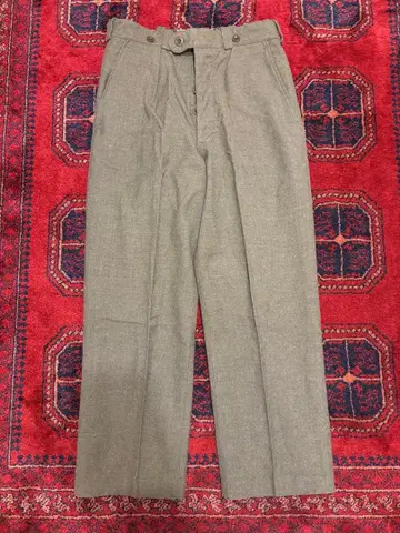 60's 벨기에군 원턱 워크 팬츠 슬랙스 밀리터리 울