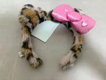 유니버셜 키티 레오파드 무늬 핑크 머리띠