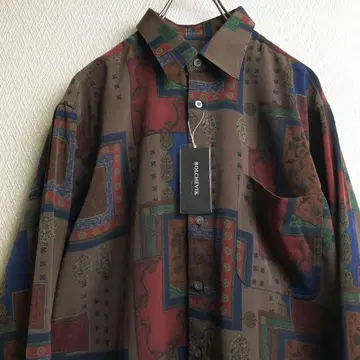 레트로 구제 의류 셔츠 패턴 셔츠 디자인 셔츠 올 패턴 긴팔 셔츠