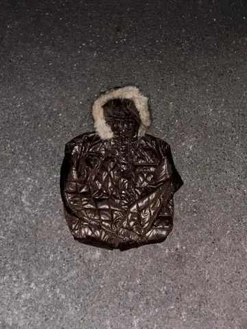 Y2K 퍼 달린 다운 자켓 헤이세이 갸루 남자 광택 짧은 기장 opium