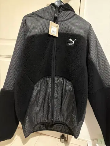 PUMA 플리스 자켓 후드 부착