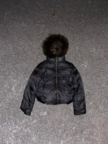 Y2K 퍼 포함 다운 자켓 헤이세이 갸루 남자 광택 짧은 기장 opium