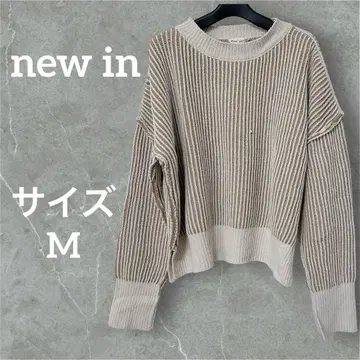 new in 리브 베이지 계열 긴팔 니트 M 사이즈