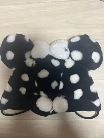 미니 도트 팬캡 블랙