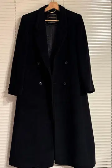 온워드 캐시미어 롱 코트 구제 의류 블랙