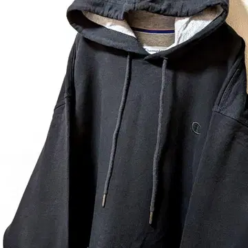 챔피온 Champion 로고 자수 두꺼운 후드 맨투맨 블랙 L 구제 의류