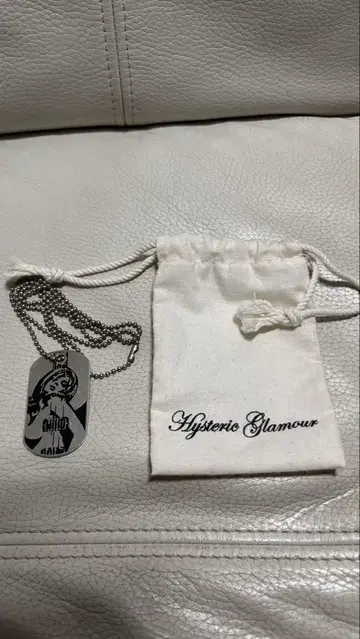 [] Hysteric Glamour 도그택 목걸이