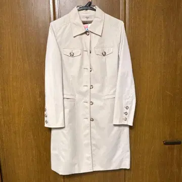 클리닝 완료 chica 40 아이보리 깔끔한 롱 코트 봄/가을 출퇴근