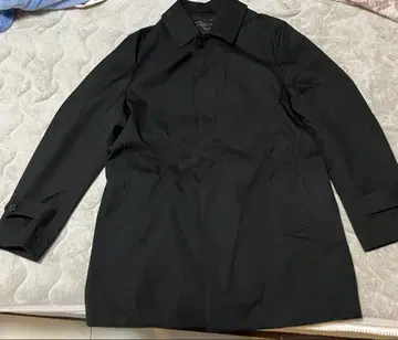 발수성 블랙 스텐카라 코트