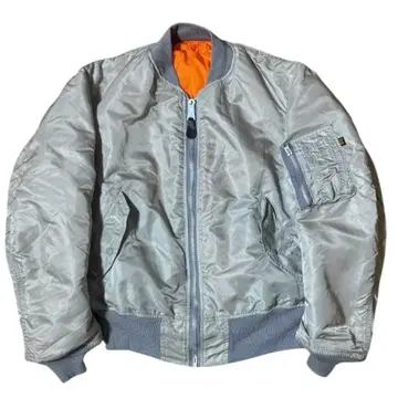 희귀 색상 실버 ALPHA 90s USA 제조 빈티지 MA-1 사이즈 M