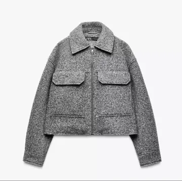 ZARA 그레이 크롭 자켓