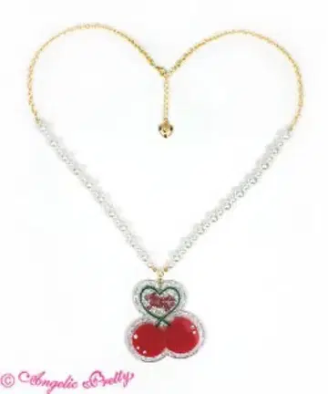 24시간 이내 익명 배송 AP Fresh Cherry 목걸이 화이트 레어