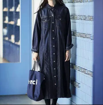 써니클라우드 데님 원피스 L L