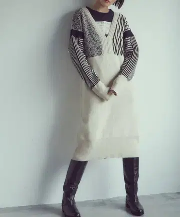 로즈버드 니트 원피스