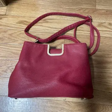 빨간색 가죽풍 숄더백