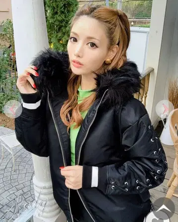 레이스업 퍼 자켓 N2B 다운 코트