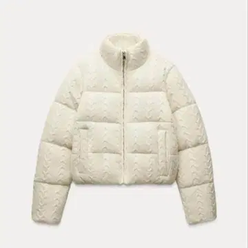 ZARA 도트 무늬 퀼팅 아노락