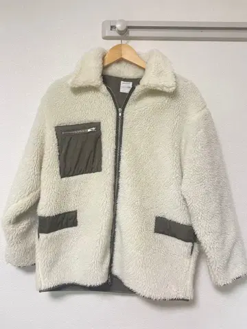 플리스 자켓 보아 자켓 화이트