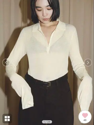 기간 한정 가격 인하 MIESROHE 시어 플라이스 폴로 컷 탑