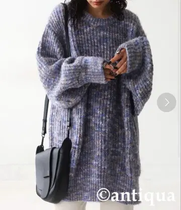 antiqua 안티카 믹스 컬러 니트 블루 계열