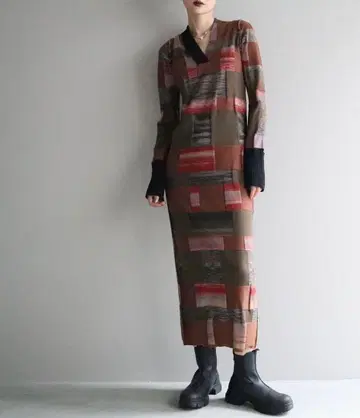 perverze Plating Skin KintDress 니트 원피스