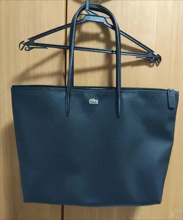 LACOSTE 라지 토트백 블랙