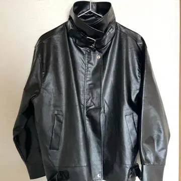 가죽 자켓 가죽 점퍼 2way 블랙 라이더 자켓 L