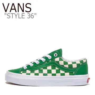 VANS 스타일 36 그린 체커 스니커즈