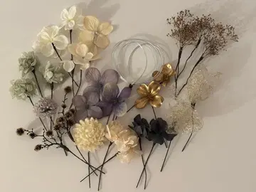 성인식 머리 장식 조화 헤어 액세서리