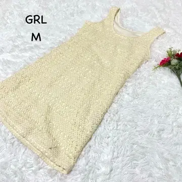 그레일 [M] 꽃무늬 레이스 슬리브리스 튜닉 안감 있음 캐주얼 코튼