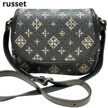 [컨디션 최상] russet 가죽 숄더백 클러치 로고 펀칭