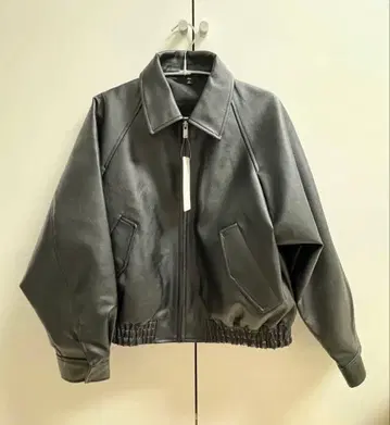 GU 인조 가죽 탄력 해링턴 자켓 M 사이즈