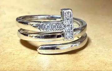 T자형 실버 반지 8호