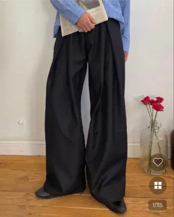 NUGU typro 웨이스트 폴드 와이드 벌룬 슬랙스 사이즈 S