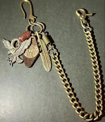 남성용 지갑 체인 아메카지 빈티지 골드 스트릿 바이커