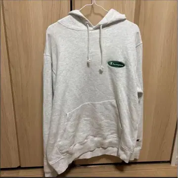 Champion 그레이 후드 부착 후드티