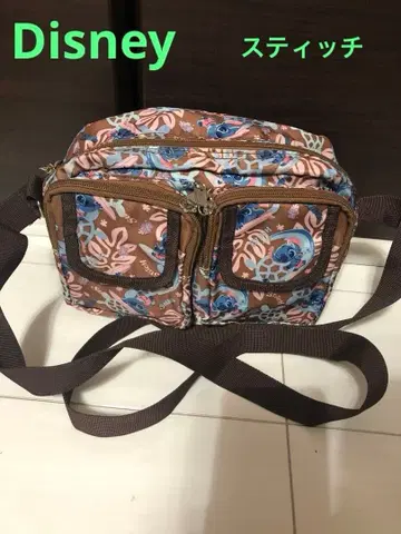 디즈니 Disney 스티치 꽃무늬 숄더백