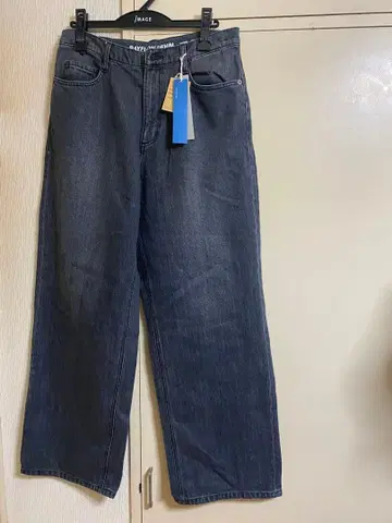 [ 택 포함 새상품 ] BAYFLOW 와이드 데님 L 사이즈 다크 그레이