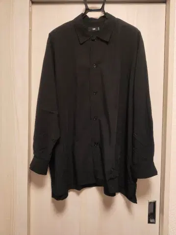 HARE 오버 사이즈 블랙 긴팔 셔츠 돌먼 슬리브 셔츠