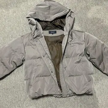 COMME CA ISM 여성용 후디드 숏 다운 브라운 M 사이즈