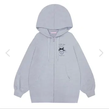 허니 시나몬 지퍼 후드티 그레이