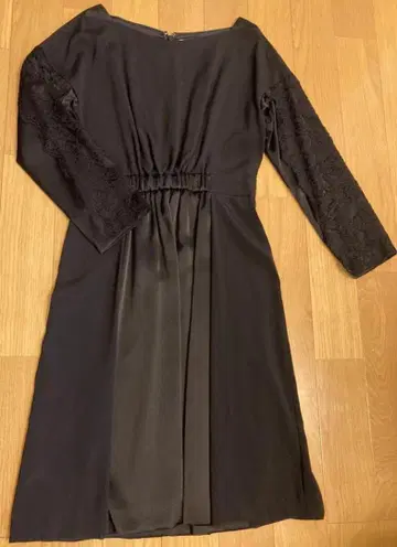 싱크로 크로싱스 레이스 원피스 드레스 40 블랙