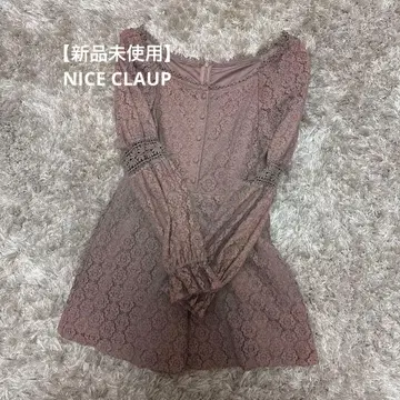 [ 미사용 새상품 ] NICE CLAUP 레이스 긴팔 올인원