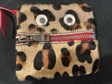 RIPANI 레오파드 무늬 코인 케이스 미니 파우치 백참