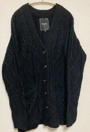 unrelaxing 블랙 니트 가디건 남녀 공용