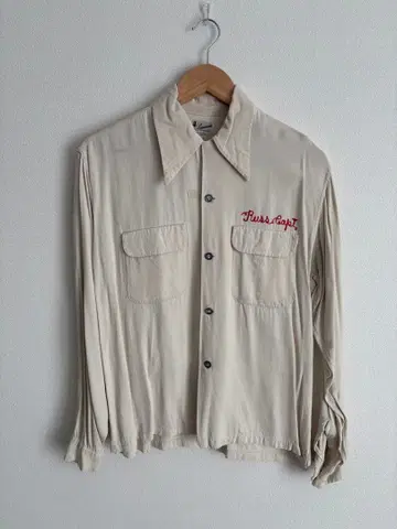 60s Lippmans 빈티지 레이온 워크 셔츠