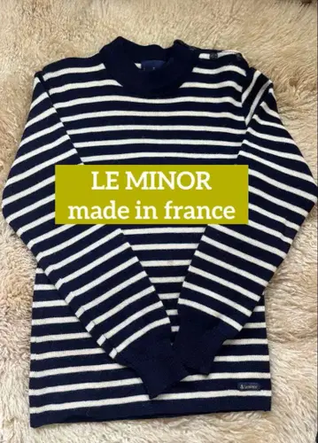 프랑스제 LE MINOR 보더 스웨터